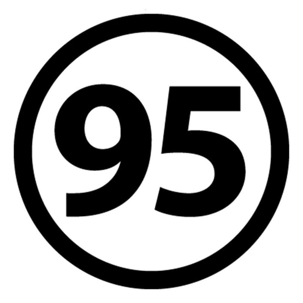 Vinyl Decal Round Number 95 Car Sticker Waterproof Stickers On Truck Bumper Rear Window(Black)