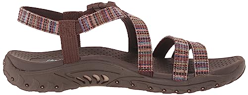 Skechers Skechers Women's REGGAE - BOLD AMBITION, Quarter Buckle SlingbackChocolate Multi, 7M