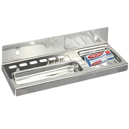 SHRUTI (Nikku) Stainless Steel Soap Dish/Tooth Paste Case/Tooth Brush Holder/Soap Tray/Soap Rack for Multi Bathroom Accessories - 1642