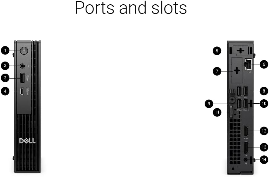 Dell Pro Micro (Next-gen OptiPlex 7020 MFF) Mini PC Windows 11 Pro, Intel i5-14500T, 16GB DDR5 RAM, 512GB NVMe SSD, WiFi 6E, Bluetooth, HDMI& DisplayPort, Business Micro PC - Image 7