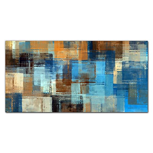 Tableau en verre acrylique 100x50 cm avec formes géométriques pour décoration murale