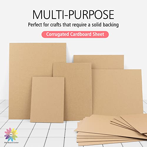 Image of Mat Board Center 24x36 Inch Corrugated Cardboard Sheets 15 Pack | Brown Large Flat Card Board Inserts, For Packing, Shipping, Mailing, DIY Crafts