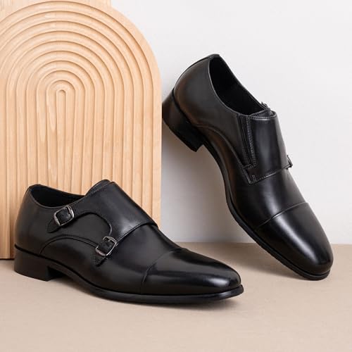 Image of Jousen Dress Shoes for Men Monk Strap Loafers for Men