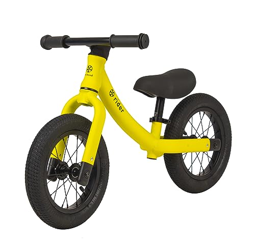 Europlay My Hood Rider Kinder-Laufrad 12“ Alu, höhenverstellbares Lauflernrad, Kinderrad (Gelb)