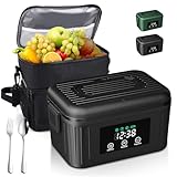 CHAUFFAGE UNIFORME SANS PRISE NI MICRO-ONDES: Plus besoin de prise ! Cette boîte repas chauffante rechargeable diffuse une chaleur homogène pour un goût authentique. Parfaite pour le travail, les trajets ou les pique-niques