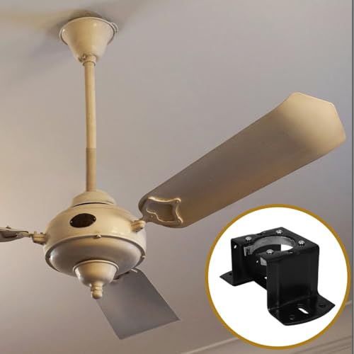 Miniatura 5 de Holidyoyo Soporte De Montaje Para Ventilador De Techo Universal De Hierro Negro Compatible Con Varias Marcas Instalación Fácil Y Estable Para Climatización Y Hogar