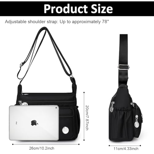 Image of PALAY Women Shoulder Handbag Roomy Multiple Pockets Bag Ladies Crossbody Purse Fashion Tote Top Handle Satchel