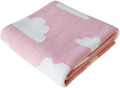 Soft Cotton Knit Baby Stroller Nursery Blanket | Fluffy Clouds 30"x40"