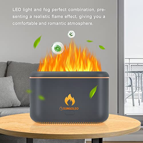 Sungoleo Flame Diffuser 300Ml Continuous 18 Hours Aroma Diffuser Waterless Auto Shutoff Super Quiet Spray Humidifier For Bedroom Home Office Baby Room Yoga Room Essential Air Diffuser #TOP4