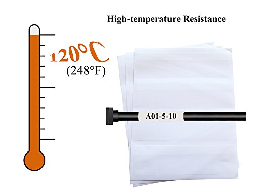 Mr-Label Self-Laminating Wrap Around Cable Labels – Letter Sheet Laser Printer Only – For Wire Marking Identification (25 Sheets (800 Labels), 5 Assorted Color) #TOP4