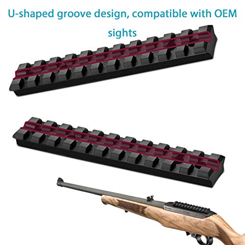 Bengor Picatinny Rail Mount For Ruger 10/22 With 11 Slots For Red Dotsmounting, Scopes, Magnifiers #TOP2
