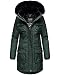 Produktbild MARIKOO Navahoo Damen Winter Jacke Stepp Parka Mantel Winterjacke warm gefüttert Kunstpelz TINS S-XXL (Grün, L)