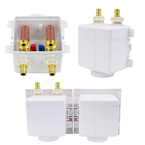 Boîte de sortie double pour machine à laver 1/2 Pex ABS - 5