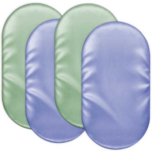 Image of Baby Bassinet Sheets for Baby Boy Girls,4-Pack Fitted Bassinet Sheets Set Compatible with Halo Bassinest Swivel Sleeper,Baby Delight,Angelbliss,32 inchX16 inch(Blue & Green)