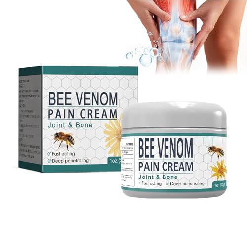 Bee Venom Crema curativa para el dolor y los huesos – Alivio del dolor ultra fuerte, gel avanzado de veneno de abeja terapia de articulaciones y huesos, para brazo, cintura, espalda (1 Unidad)
