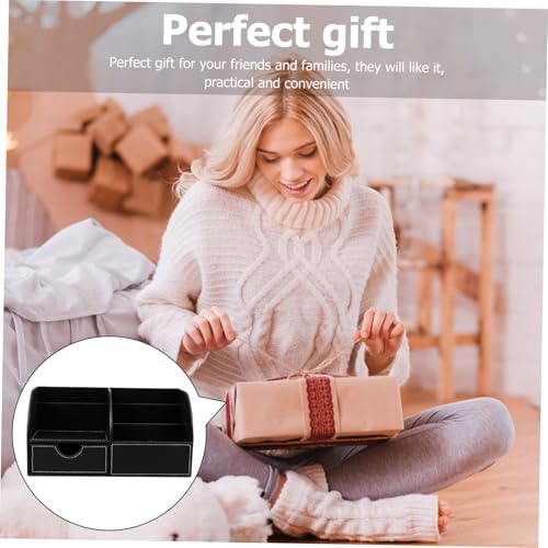 Porte stylo cuir PU multifonction avec compartiments de rangement - 7