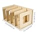 HOMSFOU Desktop Wooden Cd Rack Multi-Functional Storage Organizer for Vinyl Records and Books Sturdy Oak Display Shelf for Use