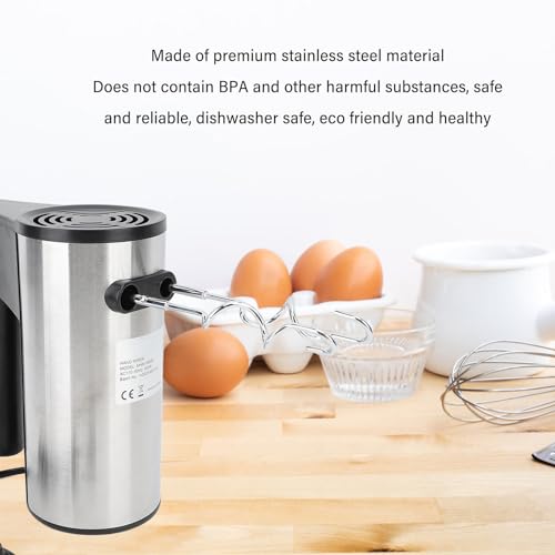 Haofy 500W Hand Mixer with Turbine Boost, 5 Speed Electric Food Beater for Whipping Mixing Baking Cake Dough, Stainless Steel Kitchen, US Plug 110V Haofy8keivpzs4h の商品画像 2
