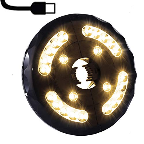 LVERSE Parasol Lights, USB LED Umbrella Lights, 3 Brightness Modes Cordless Parasol led Lights for Garden Patio Umbrellas, Camping Tents or Outdoor BBQ Use - Warm