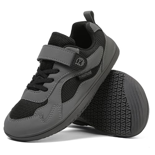 Freiluftkind Everest Kids – Zapatillas Barefoot Antideslizantes Antracita/Talla 27 EU – Nuestras Zapatillas Barefoot para niños apoyan el Desarrollo Saludable de los pies de tu Hijo.