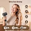 Seche Cheveux, Sèche Cheveux Professionnel Avec Moteur Haute Vitesse 160000 TR/Min, Flux 65 m/s, 300 Millions Ionique Négatifs, Secador 59 dB à Faible Bruit Pour Maison et Voyages, Noir