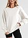 SHEWIN Oversized Sweatshirt for Women Casual Crewneck Sweatshirts Fashion Long Sleeve Tops for Women Comfort Colors Sweatshirt Fall Clothes A White XX-Large