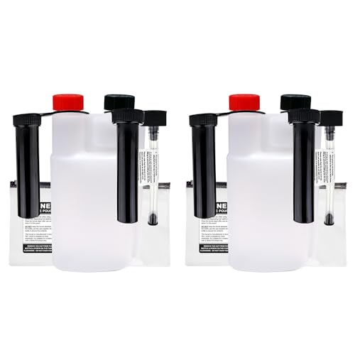 Powerenhancer 2 x 500ml Bettix Refillable Twin Neck Measuring Bottle - Fluorinated & Funnels