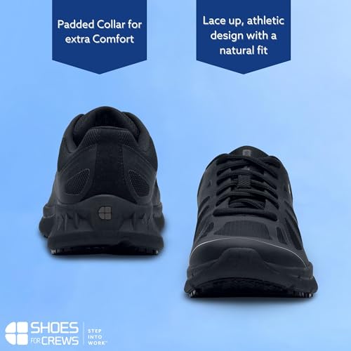 Shoes for Crews Men's Slip-Resistant Work Sneakers - Comfortable, Non-Slip Work Shoes for Men in Food Service, Hospitality, Healthcare & More - Endurance II, Size 8.53