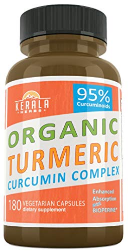 Tumeric Curcumin 95 Percent Curcuminoids: Best Turmeric Anti Inflammatory Joint Pain Relief Max Immune System Booster Liver Detox BioPerine Black Pepper Extract Capsule Boost Immunity Supplement 180