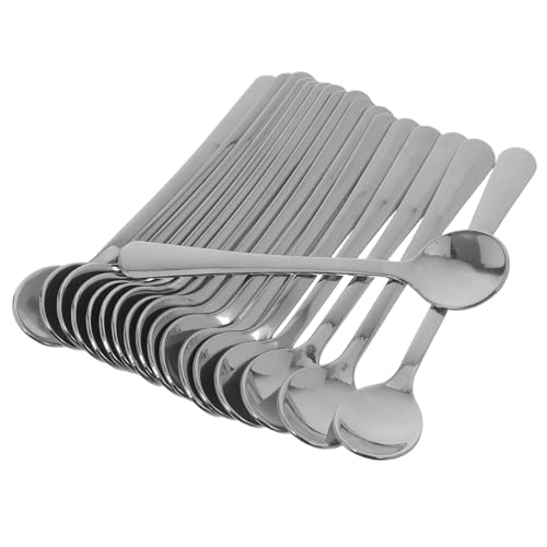 WEKADRIN 20 Cucchiaini Mini in Acciaio Inossidabile 304 da 75 CM – Cucchiaio Dosatore per Caffè Espresso Utensile Multiuso per Mescolare Spezie Dessert e Cocktail Set per Uso Domestico