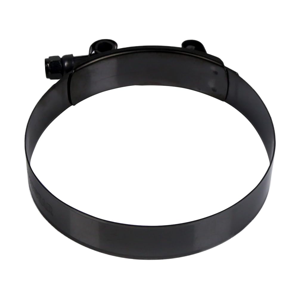 Abrazadera de manguera en T Kyostar de 3.75 pulgadas en acero inoxidable negro