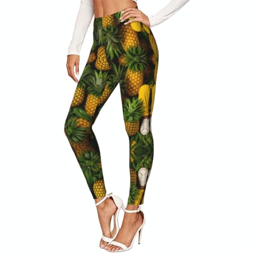 Leggings de mujer premium con suave tacto textil y diseño de frutas tropicales