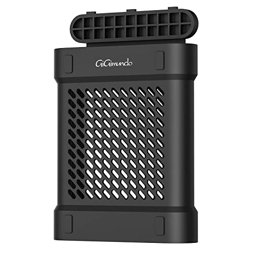 GiGimundo Etui de Protection Disque Dur 3,5 Pouces en Silicone, boitier Rangement pour HDD 3.5, résistant aux Chocs, Noir (GH35A) Cover