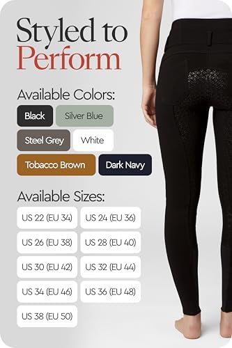 HORZE Women's Tara Full Seat Breeches - High Waist - 2