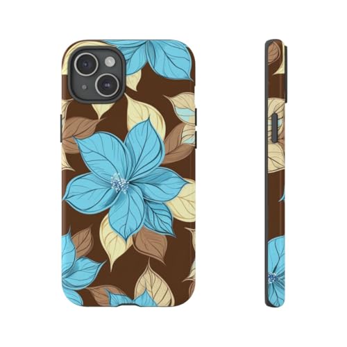Coque rigide pour iPhone 15 Plus motif floral - Finition brillante premium haut de gamme