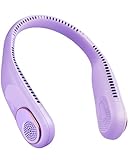 SWEETFULL Portable Neck Fan 360° Cooling Bladeless Personal Fan | No Hair Twisting - 4000mAh USB Rechargeable Wearable Fan for Travel, Birthday Gifts for Men, Women, Mom, and Dad