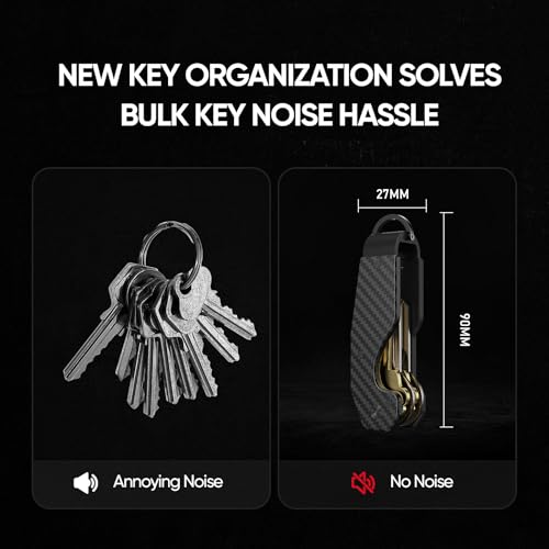 Image of QEG Key Organizer,Keyholder Keychain, Compact Metal Key Case, Minimalist Key Fob,Keychain For Men,Holds 2-6keys
