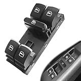 Icyhaws 5ND959857 5k4959857 Master Power Window Switch Driver Side Front Left Compatible with VW Jetta T0uran Tiguan Touareg Passat CC Polo Golf Amarok Rabbit GTI R32 Caddy