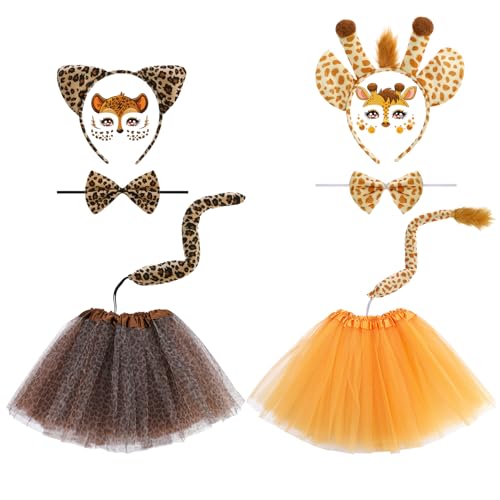 JATEBI 2 Sets Animal Costume Tutu for Kids,Include Giraffe and