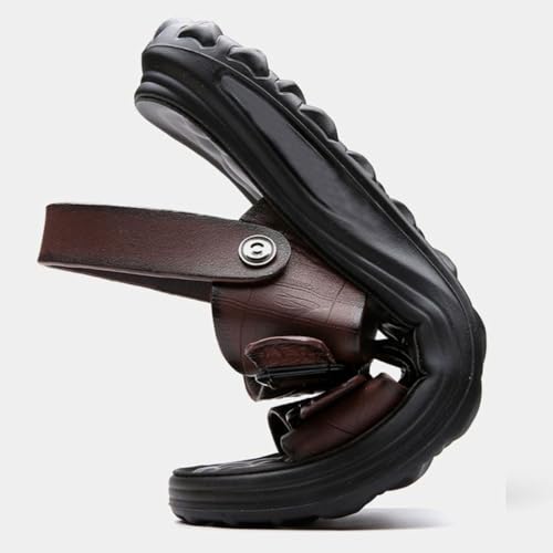 Premium Comfort Faux Crocodile Leather Flip-back Convertible Outdoor Sandals Sildes Summer Slippers For Men Indoor Footwear4