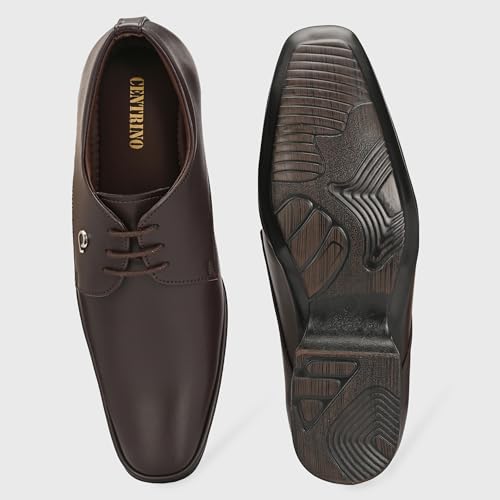 Image of Centrino Formal Shoe for Men | Cushioned Insole for Better Comfort | Stylish Lace-Up for Boys | Perfect for Office Wear & Formal Dress (9768)