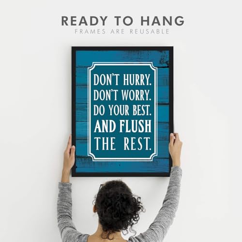 Image of Chaka Chaundh - bathrooms poster - bathroom posters with frame - bathroom quotes framed posters - bathrooms etiquette posters - bathroomss rules posters - (14 X 11inches - Set of 4) (Multicolor - Quotes Frame Poster)