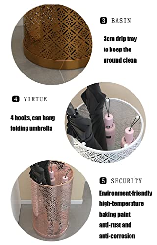 Seau à parapluie en métal pour éviter les sols mouillés dans votre entrée de bureau - 5
