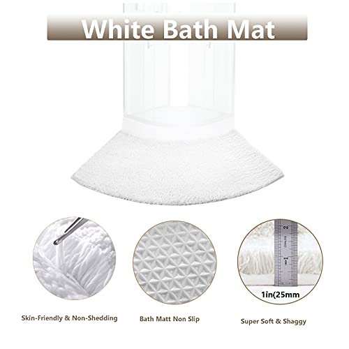 Sigaer Non Slip Bath & Shower Mat, Machine Washable Microfiber Bath Rug, Ultra Soft - White, 43.3 17.7 0.98in - Image 3