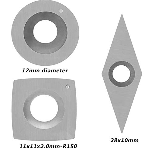 Set de 3 piezas de insertos de carburo para torneado de madera miniatura 5