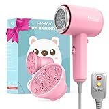 Feekaa Kids Hair Dryer, Portable Mini Blow Dryer with Diffuser, Quiet Small Hair...