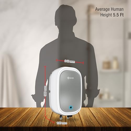 Image of AO Smith ForceNXT-5L White | 5 Litre 3KW Instant Water Heater (Geyser) with shock proof Outer Body | 5 Levels safety shield | Made for Kitchen and Bathroom Applications