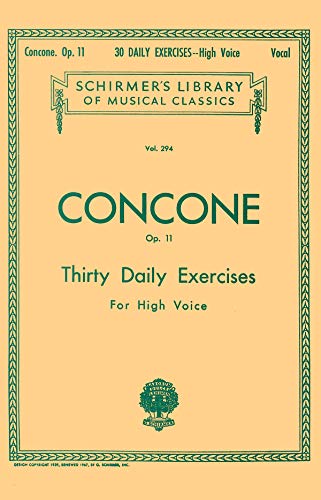 30 Daily Exercises, Op. 11 for High Voice, No. 294 B003AGXB0C Book Cover