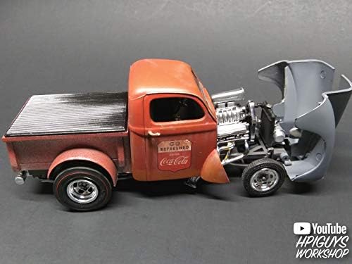 Miniatura 8 de AMT Willy's Coca-Cola Pickup Gasser 1940 - Kit de modelo de camioneta a escala 125 - Vehículo vintage para construir para niños y adultos