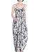 May&Maya Women's Low V-neck and Low V-back Maxi Dress (XL, Flower Print)